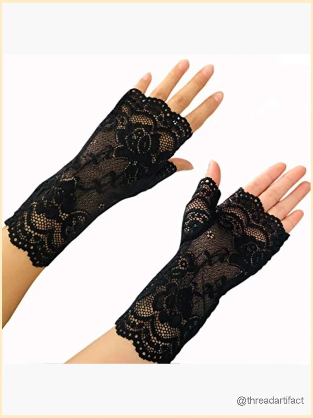 Short Lace Gloves Fingerless Bridal Wrist Gloves Opera Evening Wedding Tea